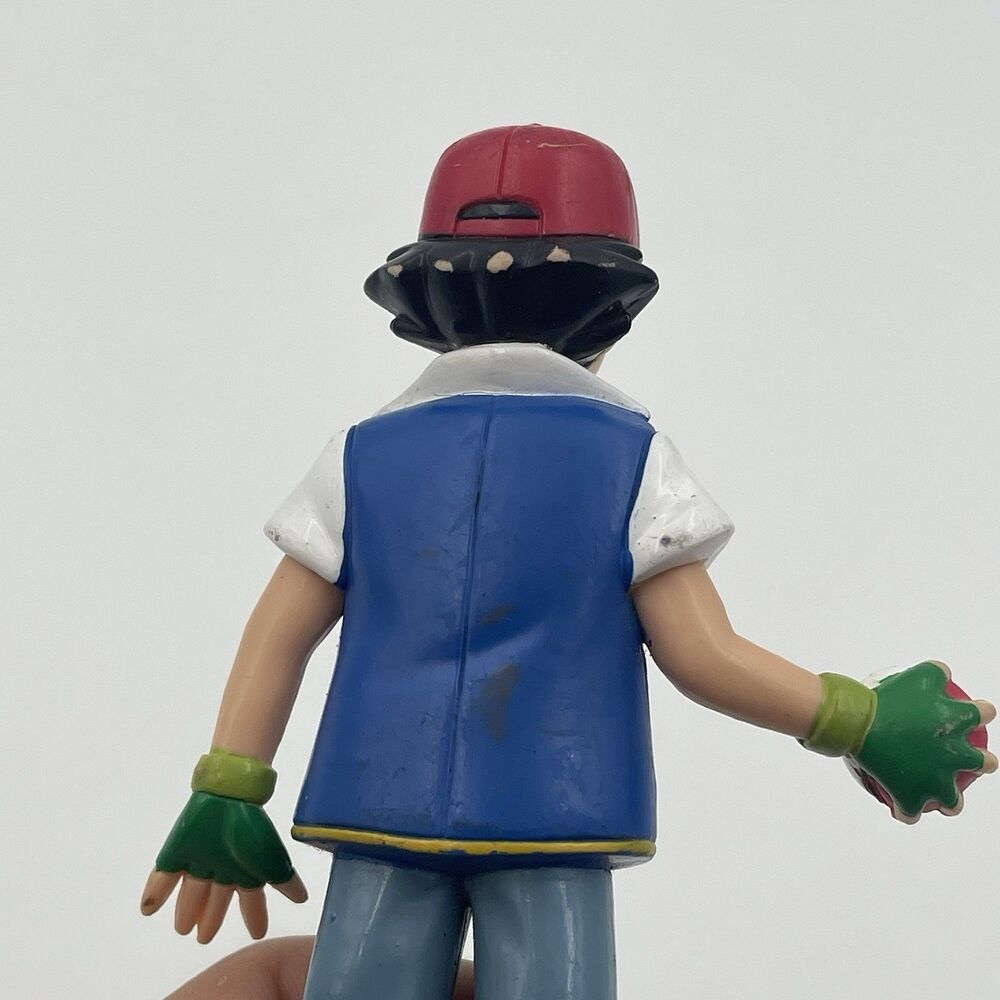 Vintage Ash Ketchum Pokemon Trainer Figure 4.75" TOMY 1998 Pokemon Game Freak - Picture 7 of 13